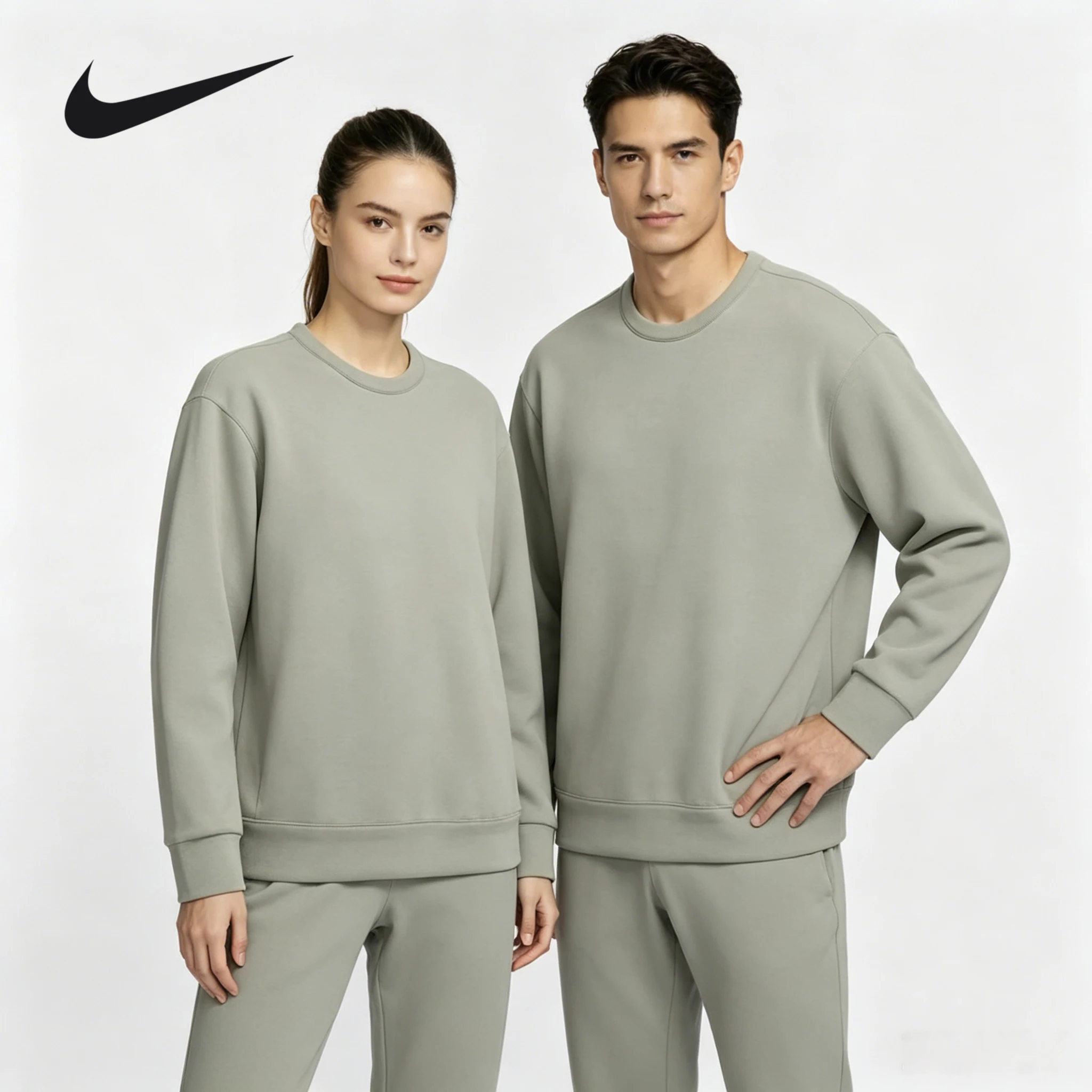 Suéter Nike para hombre, primavera 25, nuevo jersey holgado de secado rápido con cuello redondo para deportes y ocio, HQ6965-320