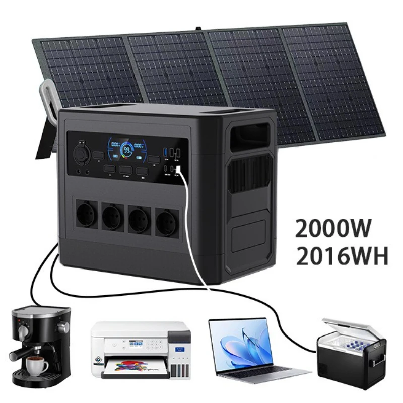 

220V outdoor mobile power supply portable energy storage 2000W high power outdoor solar generator