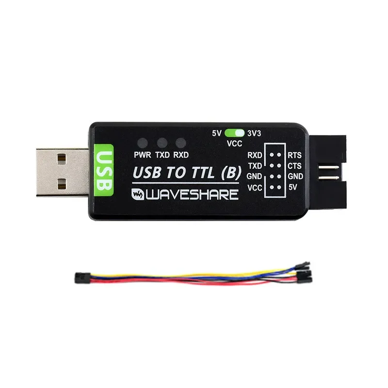 CH343G USB-C to TTL Serial Adapter 3.3V 5V Level Select for Windows Linux macOS