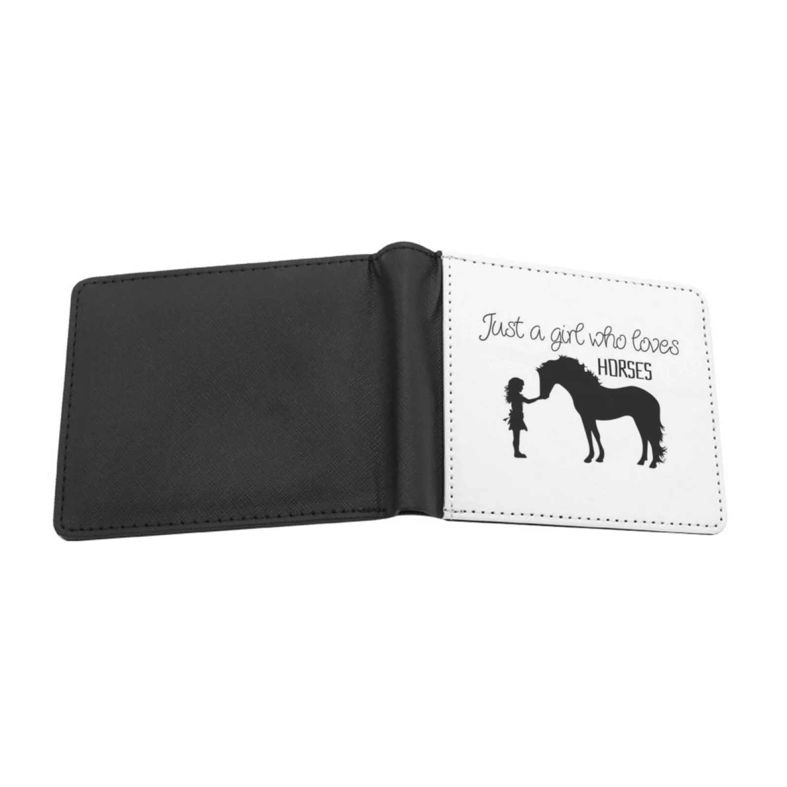 أنا مجرد فتاة تحب الخيول قميص الحصان قميص الحصان تي شيرت جديد طباعة محفظة قصيرة الرجال محافظ حامل بطاقة الائتمان المحافظ