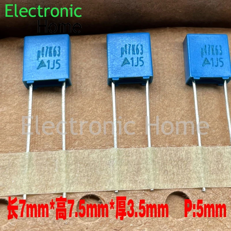 20PCS/lot EPCOS MKP 474 470nf 0.47uf 100v 63v audio safety regulations film capacitor pin distance 5mm 63v474k 100v474k