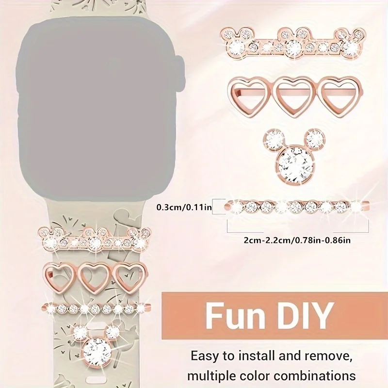 سحر حزام الساعة الرائع ذو الطابع الكرتوني وأبازيم زخرفية لترقية ملابس اليد الأنيقة