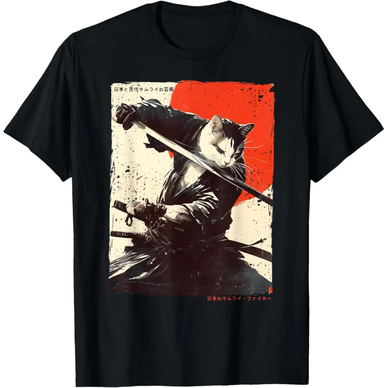 

Samurai Cat Warrior Ukiyo Ink Artwork funny T-Shirt