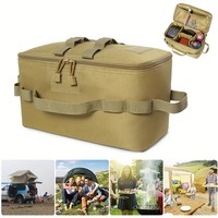 Multifunctional Outdoor Gas Tank Storage Bag - Durable Oxford Fabric Camping Organizer with Multiple Compartments
