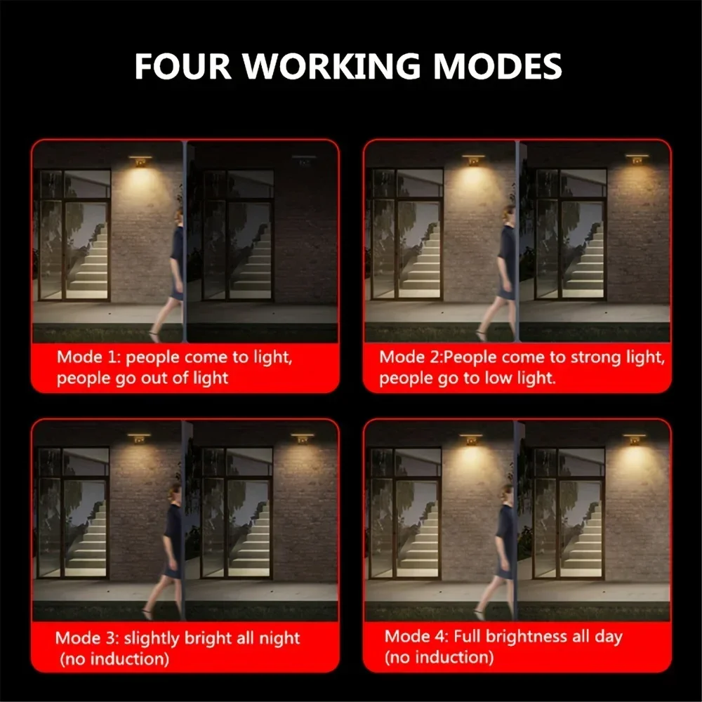 90 SMD2835 LED Solar Wall Lights Outdoor Solar Lamp Waterproof Motion Sensor Powered Sunlight Street Light for Home Garden Decor