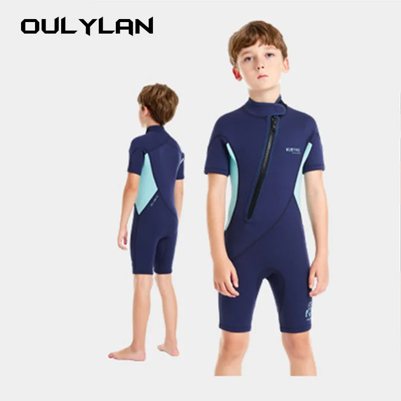 

Children's Diving Suit, Swimming and Surfing Suit, One-piece Swimsuit, Warm Short Sleeved Shorts, Diving Mother's Suit