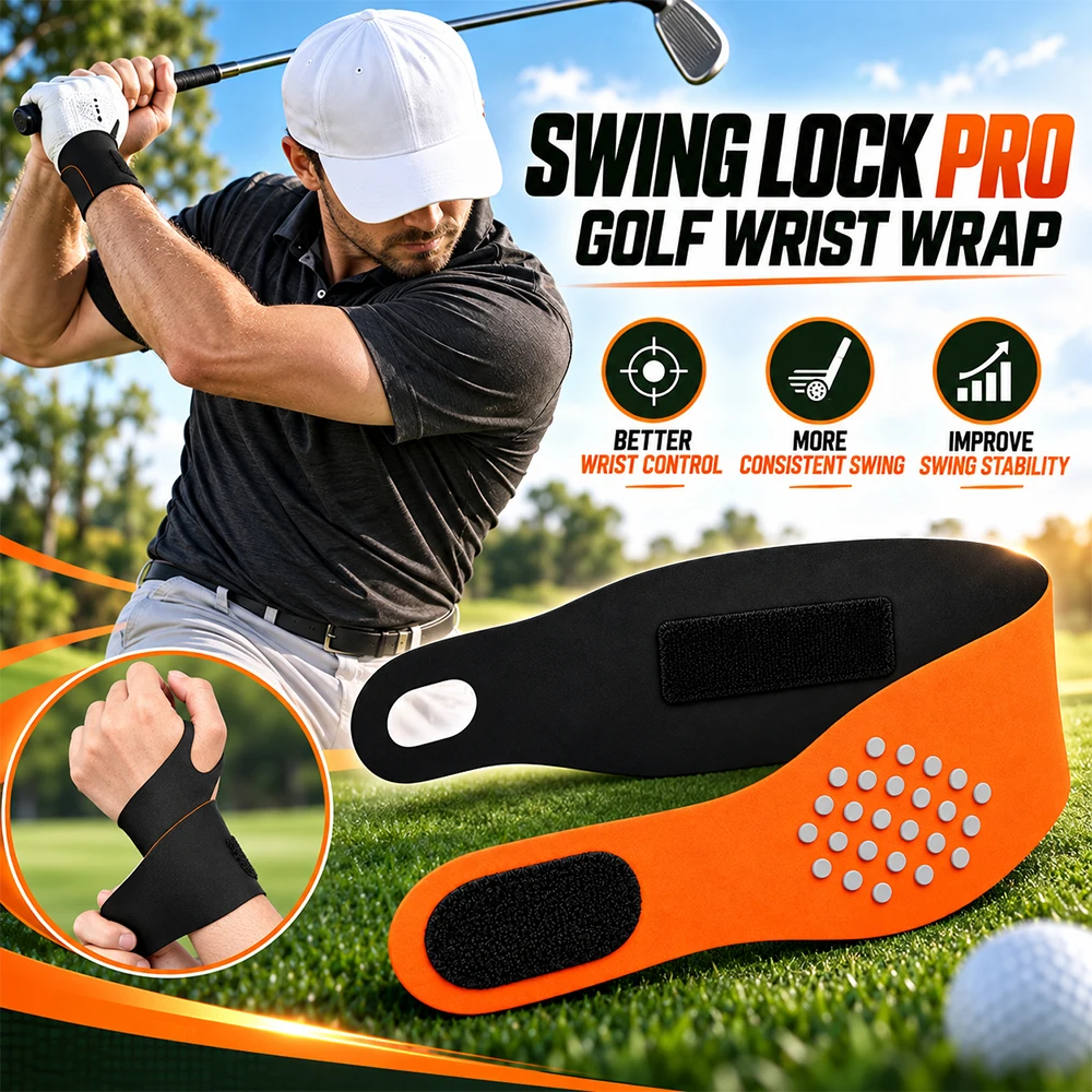 1/2PCS Swing Lock Pro Golf Wrist Wrap, Golf Wrist Trainer for Swing Control & Stability, Adjustable Ultra-Thin Wrist Brace