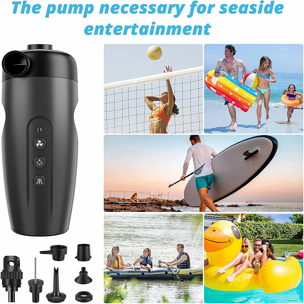 Inflate With Ease Electric Air Pump For Paddle Board With 8 Different Adapter Nozzles 20PSI Powerful High Pressure