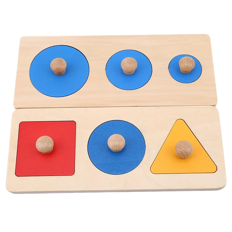 Puzzle en bois Montessori, jouets de tri de formes géométriques, jeux éducatifs colorés pour l'apprentissage préscolaire des mathématiques, pour bébés et tout-petits