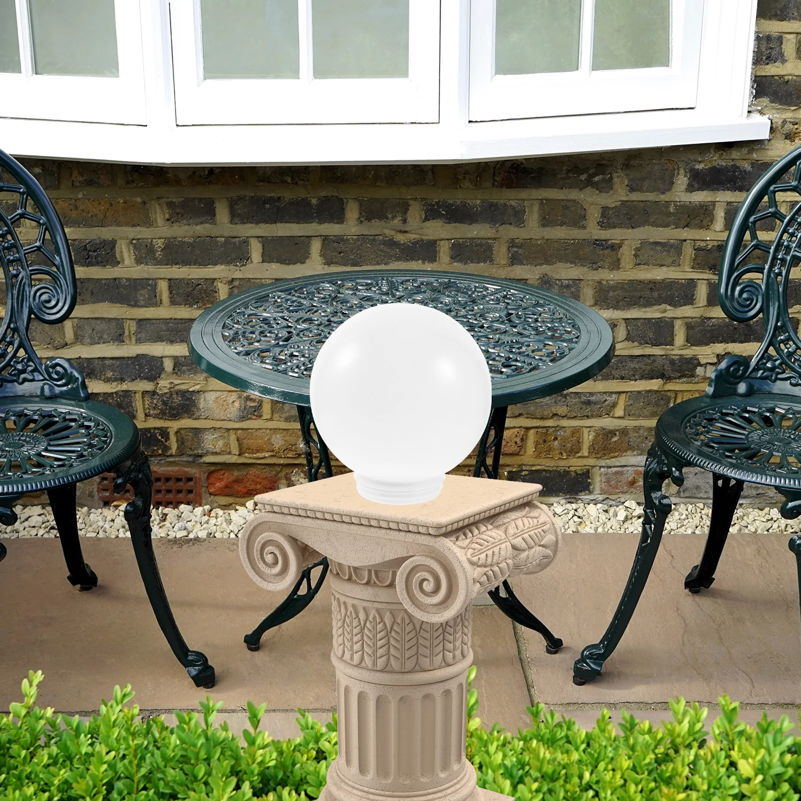 

Spherical Lampshade Replacement Globe Light Cover for Outdoor Wall Post Floor Patio Lamp Acrylic Protective Shade Decorative