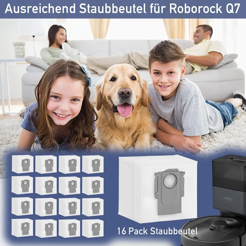 Bolsas de aspiradora para Roborock S8 + / S8 Pro Ultra / S7 Maxv Ultra / S7 Pro Ultra / Q7 Max + / Q7 + / Q5 +, bolsas de polvo