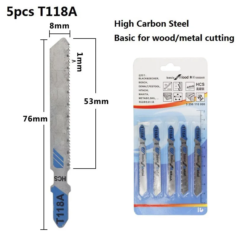 Imagem -02 - Hcs Jig Saw Blade para Ferramentas de Corte de Madeira T-shank T-shank T118a T118b T118g Pcs 10 Pcs