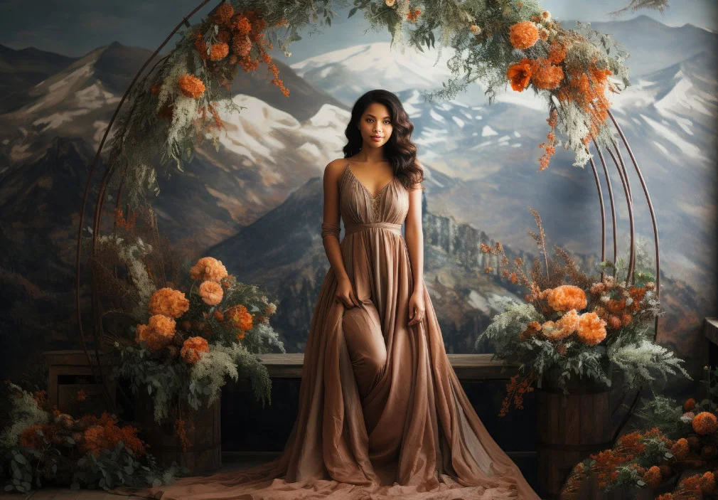 خلفية تصوير Mehofond ، زهور بوهو ، جبل ، عيد ميلاد الكبار ، زفاف ، فن الأمومة ، ديكور بورتريه ، خلفية ، استوديو الصور