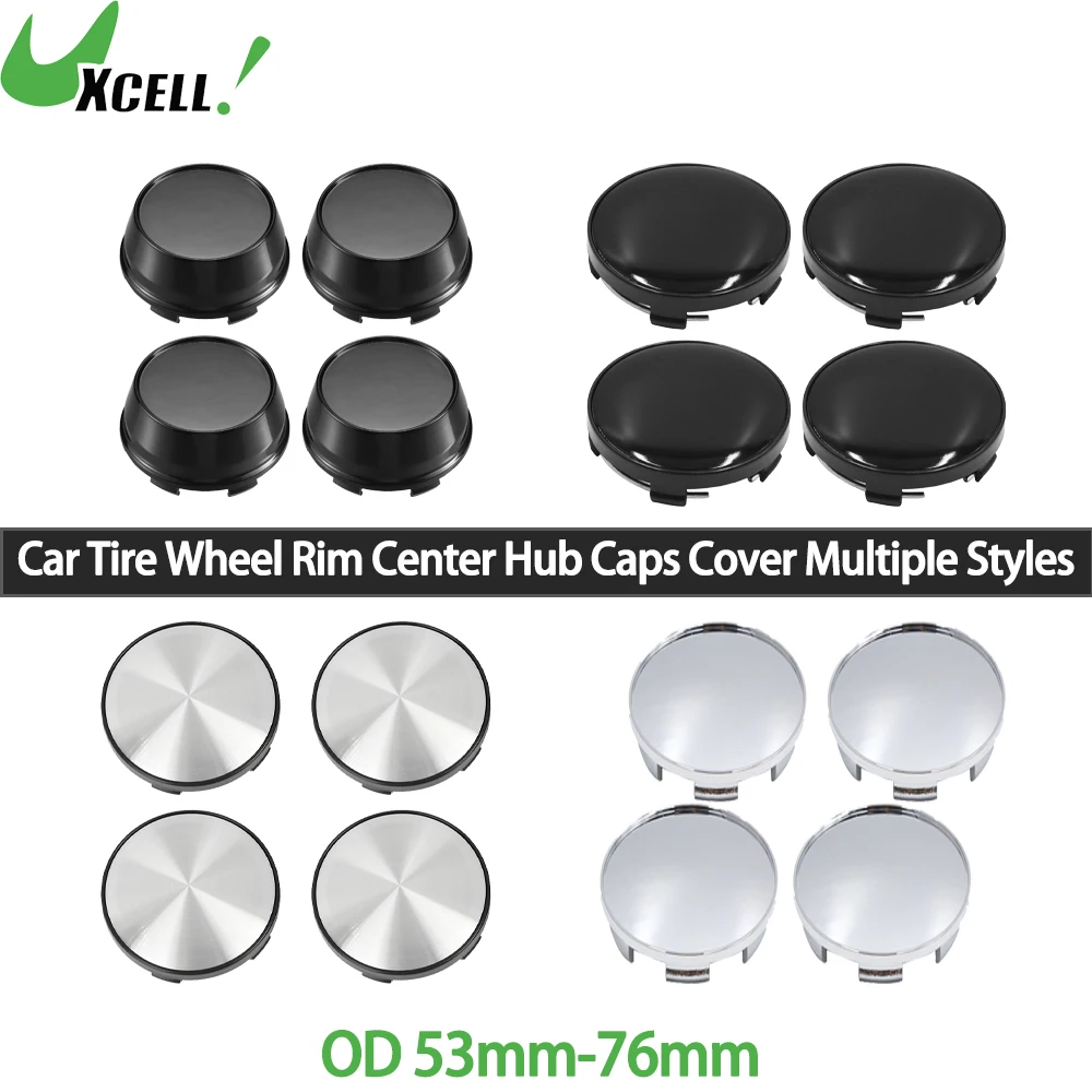 

UXCELL Car Wheel Center Hub Caps 53mm-76mm OD Compact Tyre Rim Hub Cap Cover Universal For Vehicle Modified Wheels Accessories