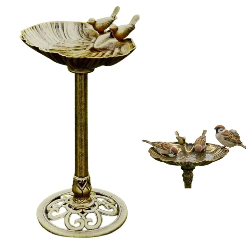 

Outdoor Garden Bird Bath Bowl Multi Functional Wild Bird Feeder Water Basin Safe Stable Design Ideal for Bird Drinking Washing