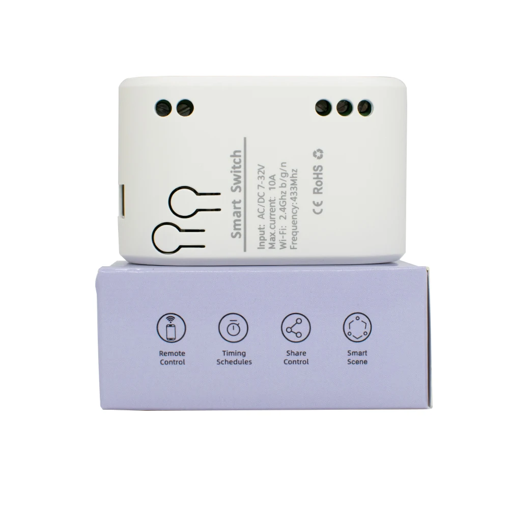 Tuya Smart WLAN-Schaltmodul 12V 32V 220V RF 433 Funkfernbedienung 1-Kanal Trockenkontakt-Relais für Alexa Google Home Smart Life – Detail 27