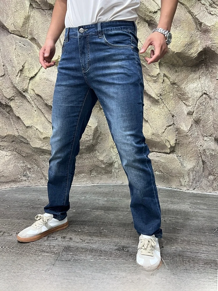 

Heavyweight Washed Casual Straight Leg Men's Jeans All-Match Spring Autumn Long Pants Trendy No Tag Needed Comfortable Breath...
