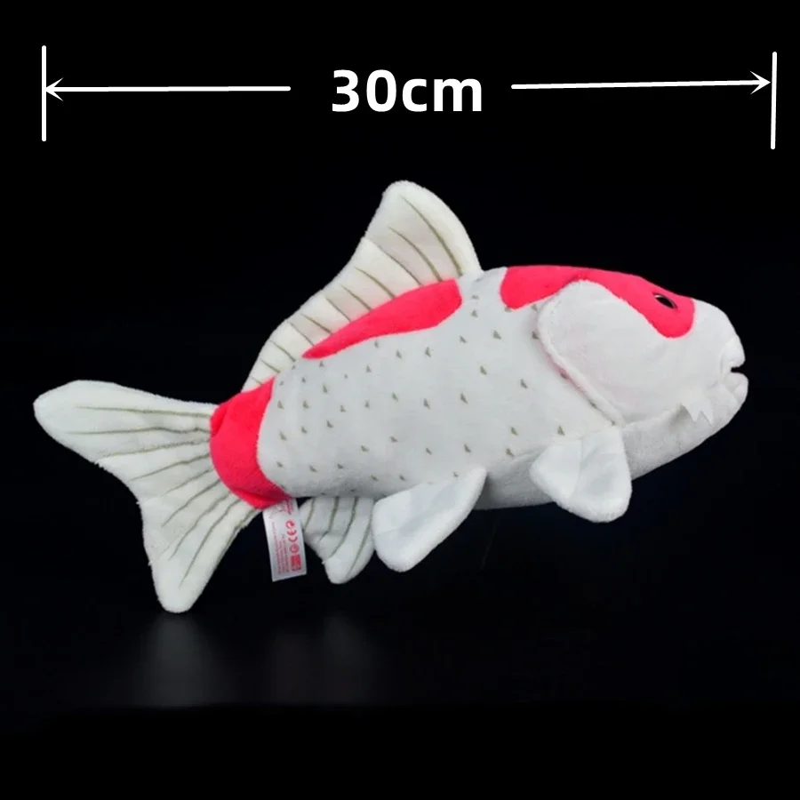 30cm Koi Fish High Fidelity Anime Cute Plushie Fancy Carp Plush Toys Lifelike Animals Simulation Stuffed Doll Kawai Toy For Kids