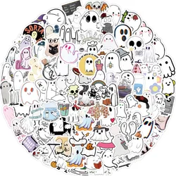 100pcs Cute Ghost Stickers, Funny Ghost Stickers  Waterproof Vinyl Small Stickers for Water Bottle, Laptop