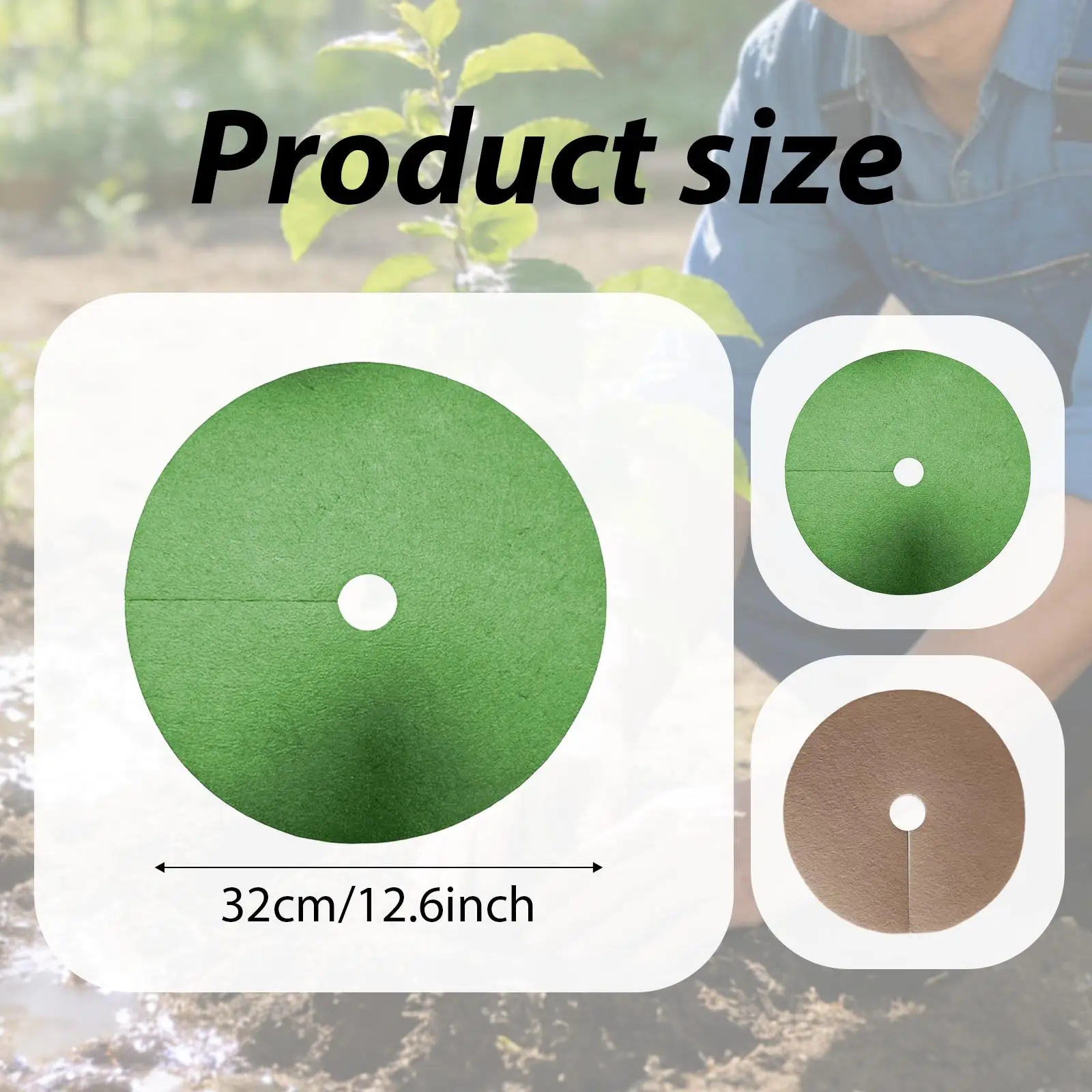 10Pcs Tree Weeding Barrier Mats Tree Mulch Rings Control Cloth Protection for Indoor Outdoor Fruit Trees Gardening Patio