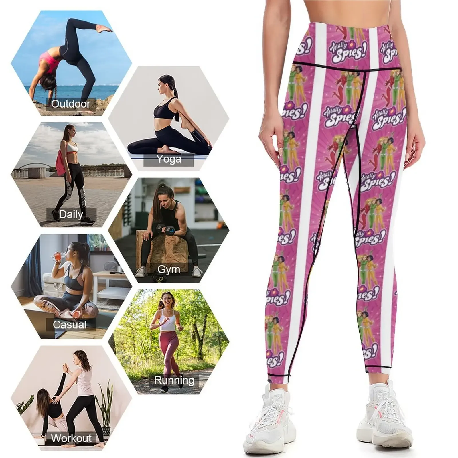 totally spies Leggings Sports female Women's pants workout shorts legings for fitness Womens Leggings 4