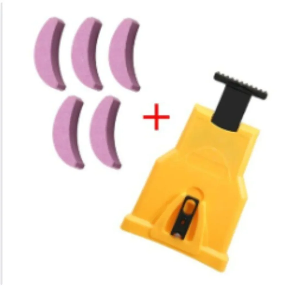 

New Fast Chainsaw Sharpening Kit with 5 Whetstones Universal Chainsaw Sharpener Double Hole Chainsaws for 14-20 Inch Guide Chain