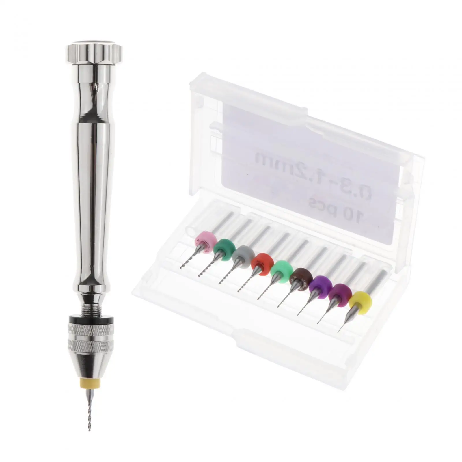 Hand Drill Bit Set Sturdy Craft Precision Professional Pin Vise Rotary Tool for Electronic Assembly Wood Woodworking Watch Beads