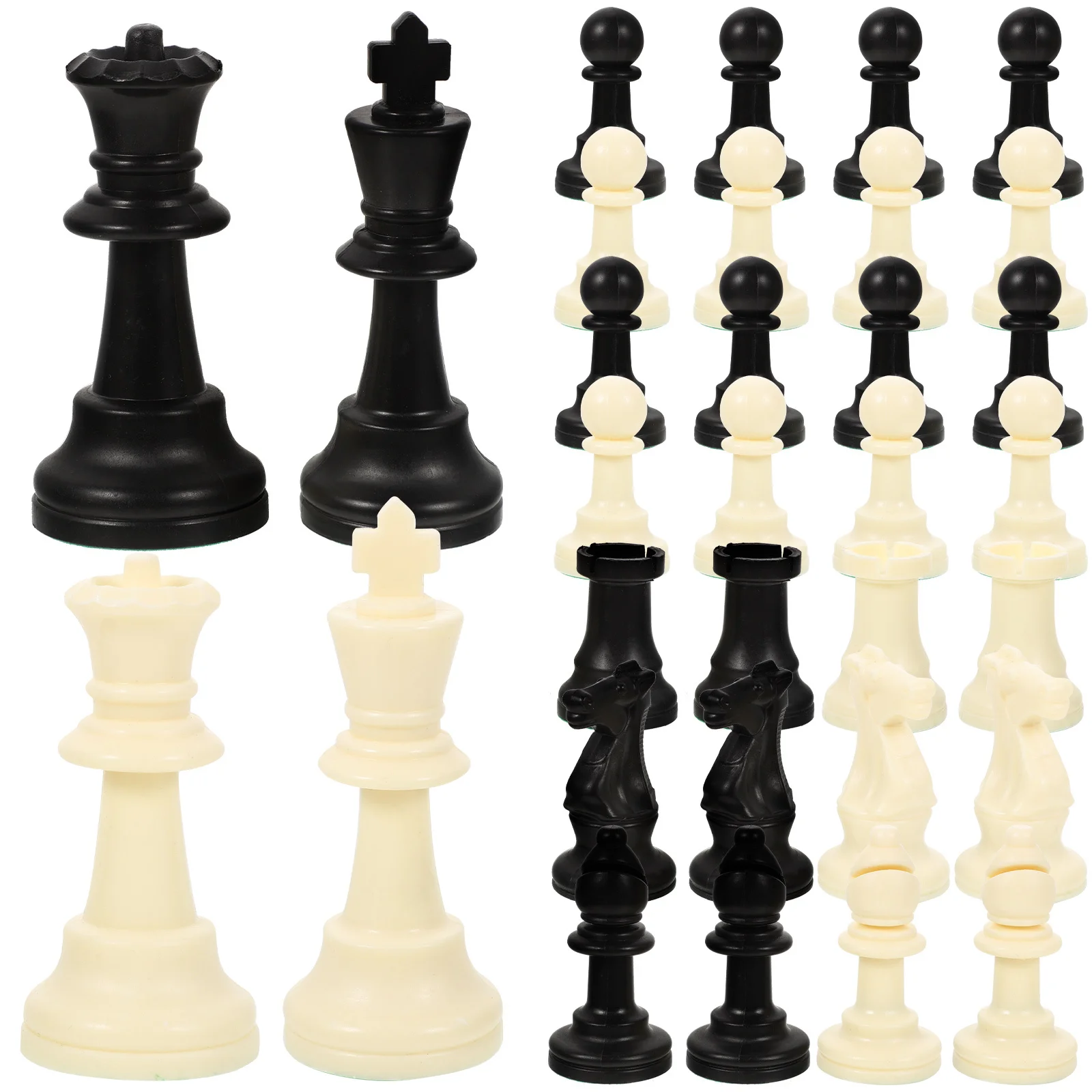 1Set langlebiges PP-Kunststoff-Schachfiguren-Set, tragbar, leicht, für Brettspiele und einfaches Tragen überall