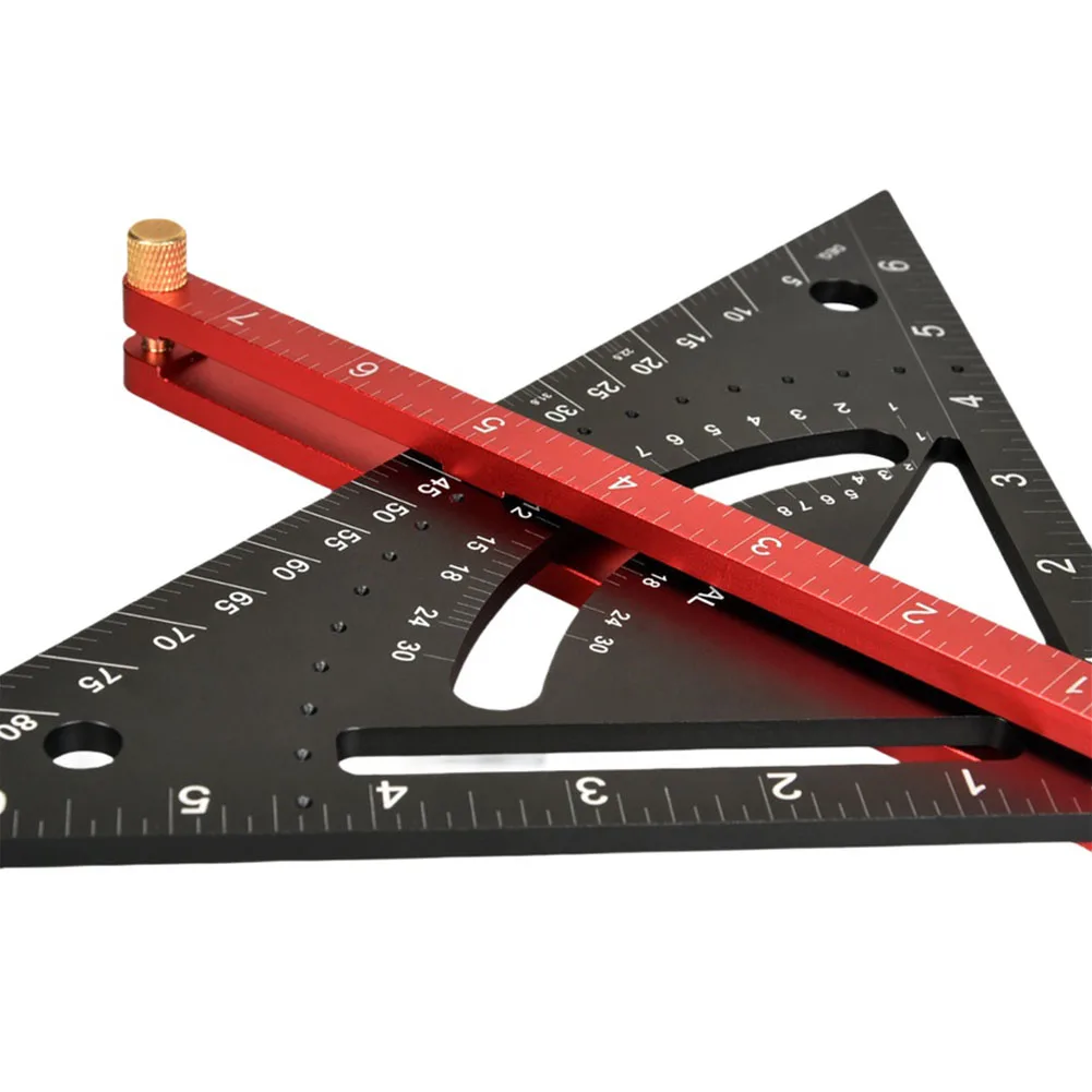 1PCS 2025 NEW Triangle Ruler Carpenter Square Ruler Aluminium Angle Measurement Woodworking Set Squares Gauges Tool Parts