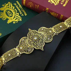 Sunspicems Retro Silver Color Caucasus Belt For Women Red Green Crystal Ottoman Wedding Jewelry Round Turkey Metal Dress Belt