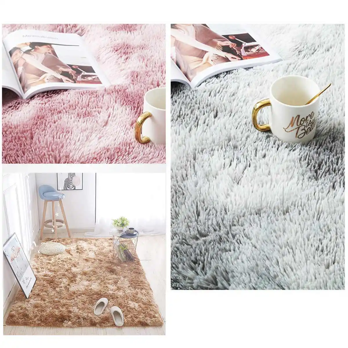 Große Teppiche für Moderne Wohnzimmer Lange Haar Lounge Teppich In Die Schlafzimmer Furry Dekoration Nordic Flauschigen Boden Nacht Matten