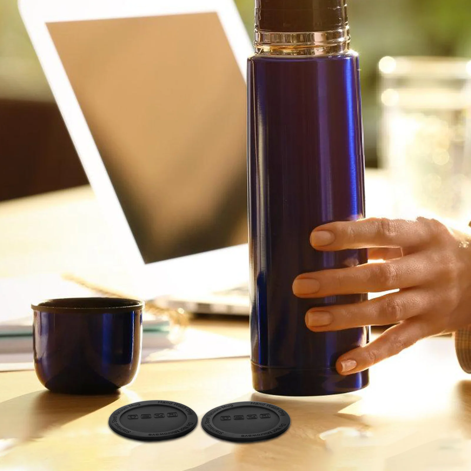 12pcs Pad for Bottle Bottom Coaster Silicone Bottle Bottom Mats Anti Skid Tumbler Protective Mats Home Use Non Slip