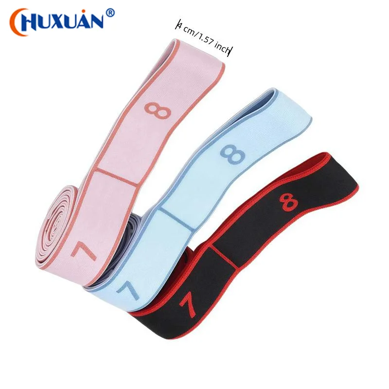Q Multi-Purpose Resistance Bands 8/12 Levels Elastic Bands For Yoga Arm Shoulder And Full Body Muscle Stretching Training Belt
