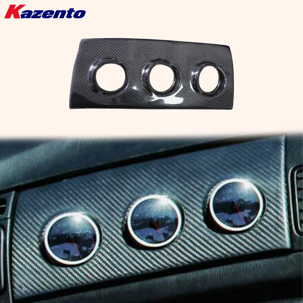 For 1993-1998 Supra MK4 JZA80 KZ Style Carbon Glove Box Triple Gauge Pod(52mm) RHD