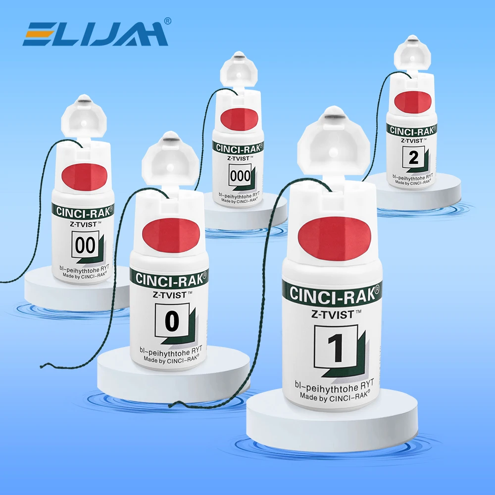 ELIJAH Dental Thread Disposable Gingival Retraction Cord Knitted Cotton Gum Line Size 0 00 000 Dentist Tool Dentistry Material