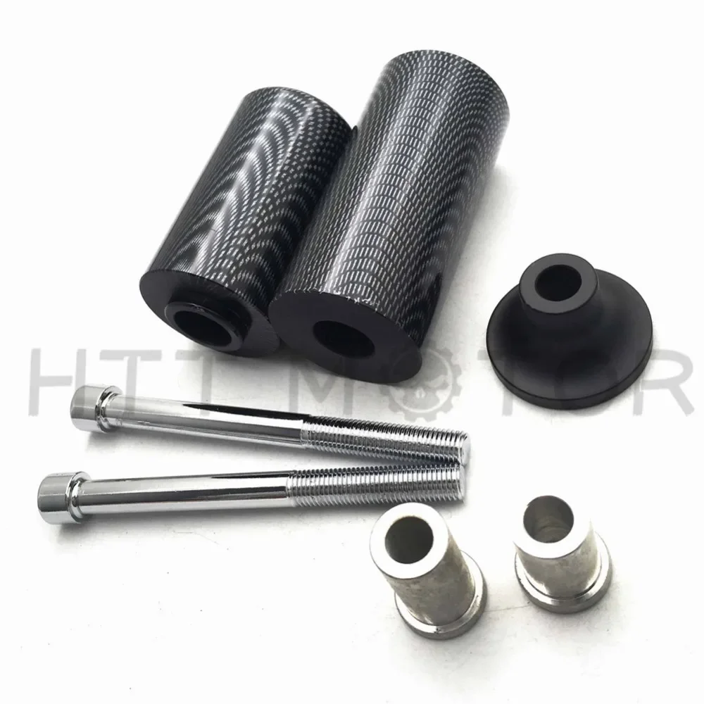 Motorcycle PartsNo Cut Frame Slider Protector for Kawasaki 2003 2004 ZX6R ZX-6R ZX6RR Carbon Fiber