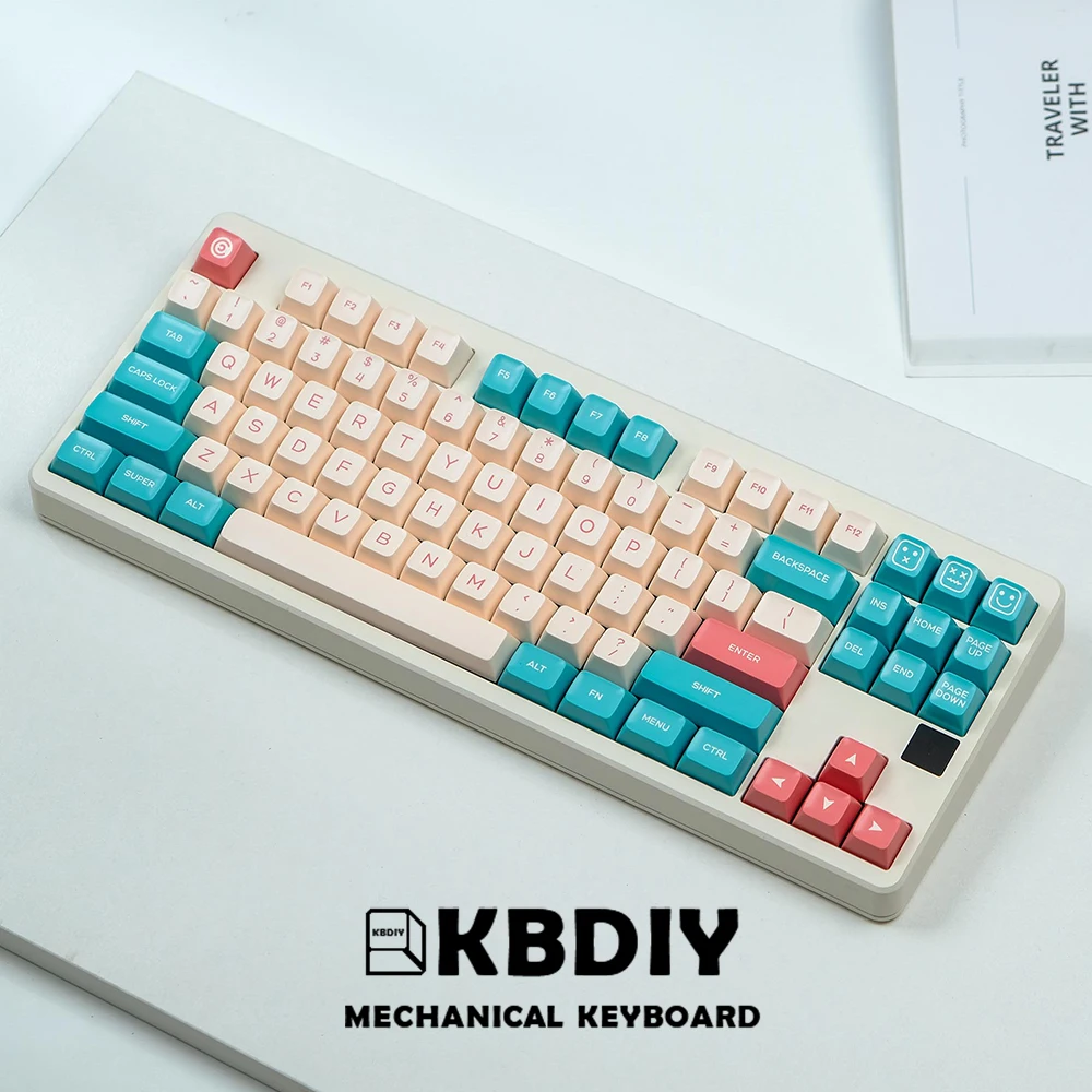 KBDiy SA Profile National Rhyme Keycaps for Mechanical Keyboard Keycap Custom Double Shot ISO PBT 161Key Caps for K500 GMK64