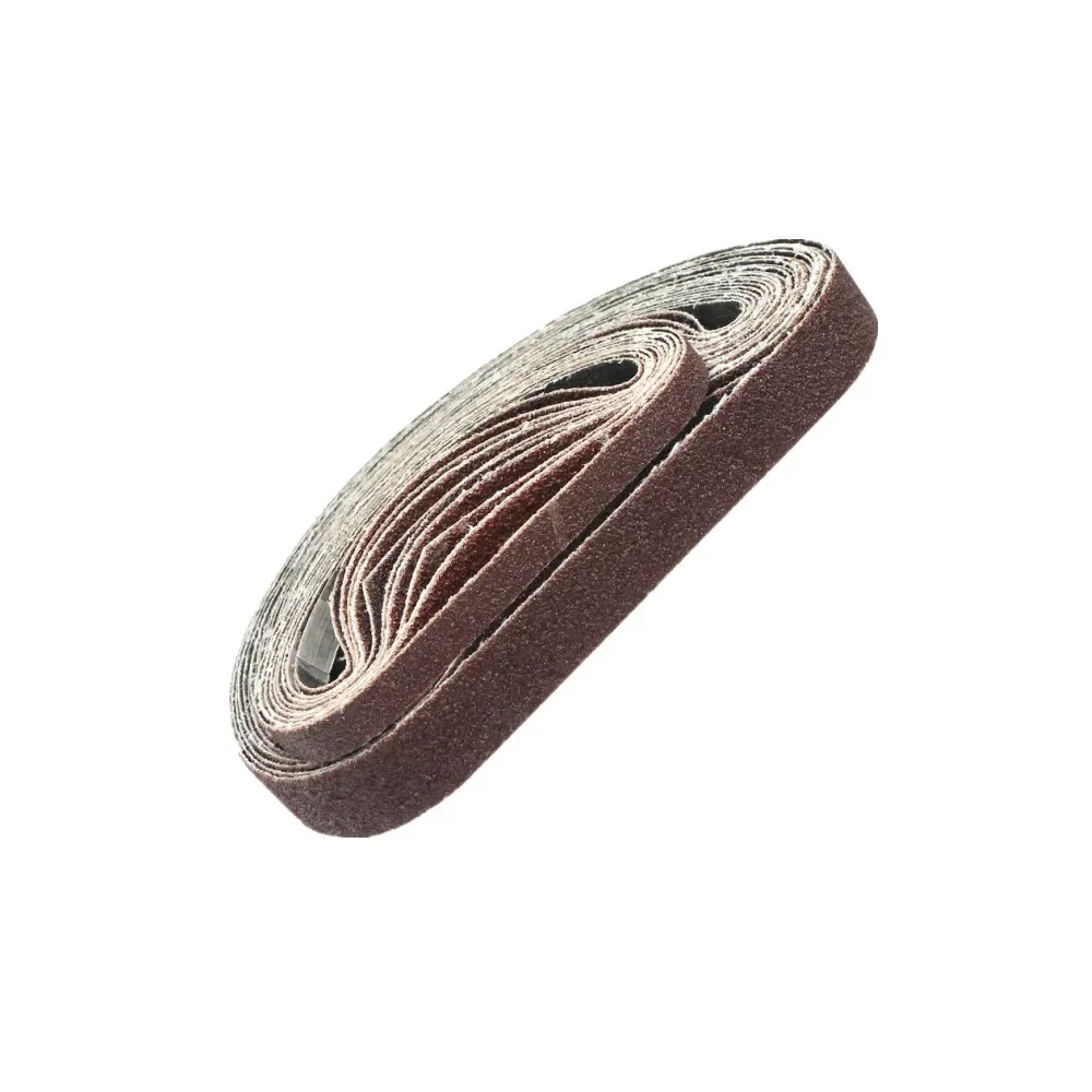 10 pz/lotto 10mm 20mm Nastri Abrasivi Carta Vetrata 60 80 120 240 400 600 Grana Lucidatura Bande Abrasive Per Levigatrice a Nastro