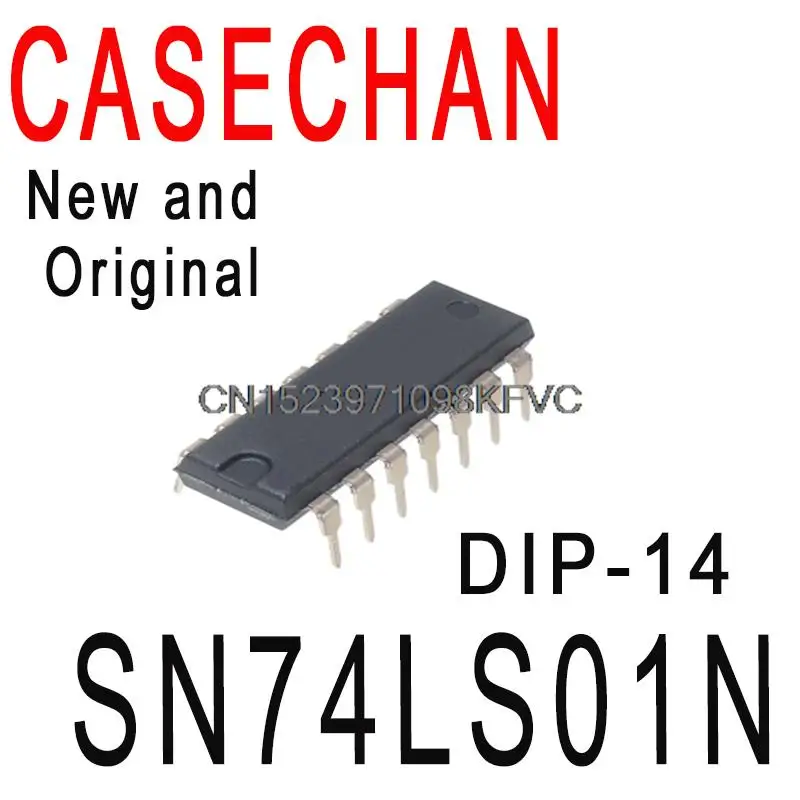 5PCS New and Original 74LS01 HD74LS01P DIP-14 input four NAND gate In Stock IC SN74LS01N