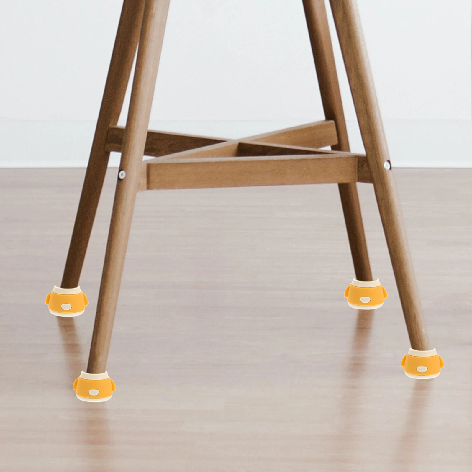 4pcs Silicone Table Leg Protectors Chair Feet Covers Furniture Sliders Yellow AntiSlip Waterproof Pads for Carpet Table leg