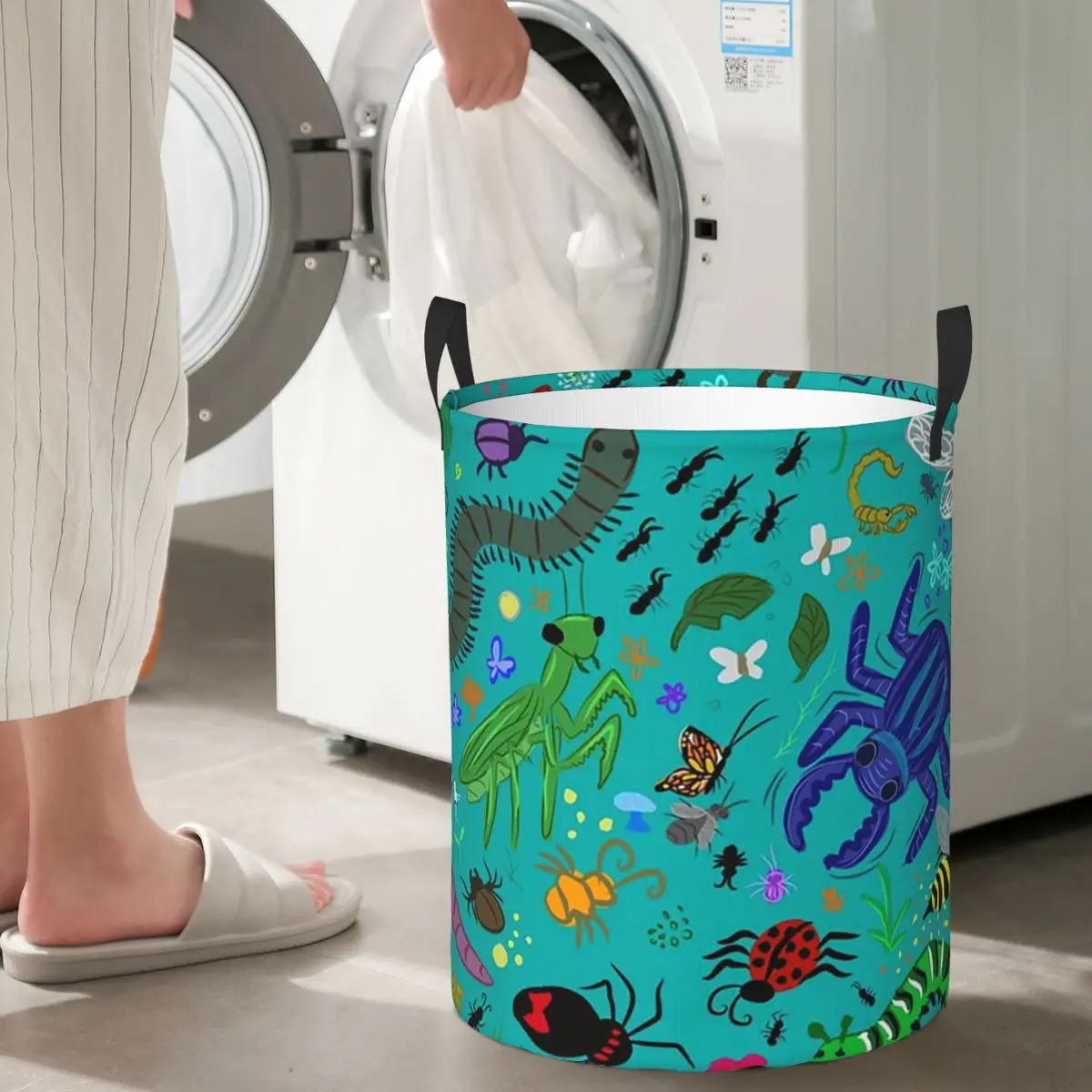 

Bugs Foldable Laundry Baskets Dirty Clothes Sundries Storage Basket Large Waterproof Box