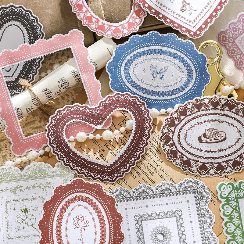 Paper Scrapbook Stickers Unique Decorative Adhesive Heart Stickers Diy Diary Stickers for Craft Projects