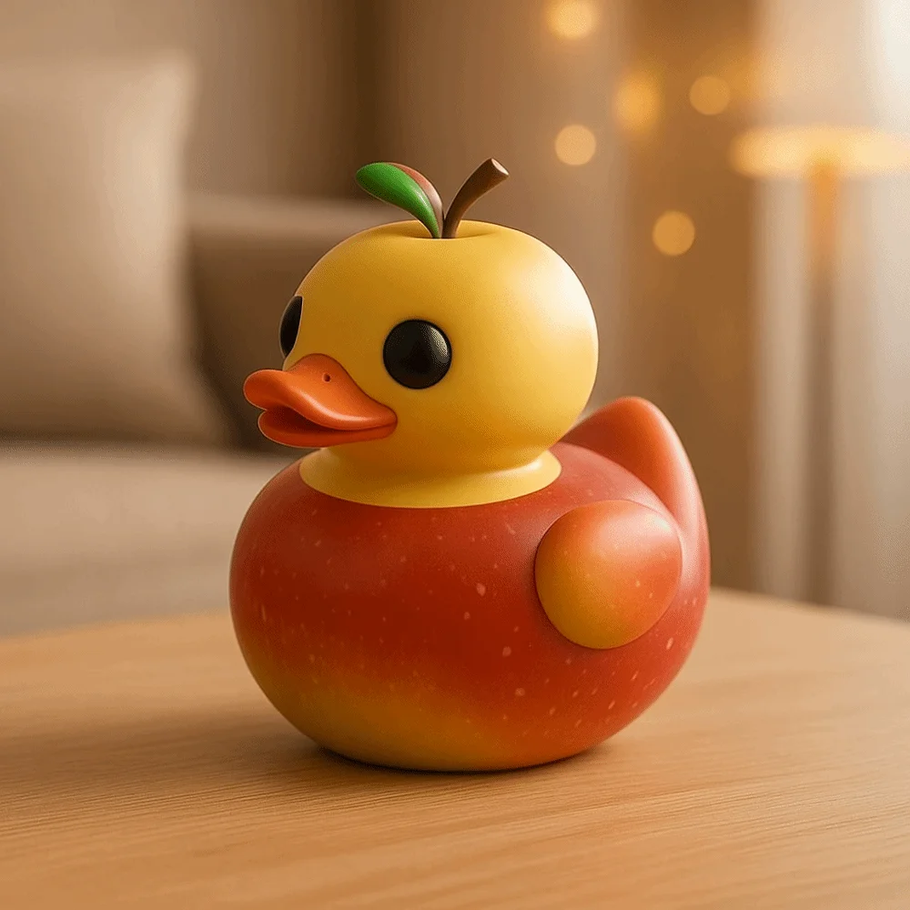 

Desktop Decoration Resin Fruit Duck Statue Cute Creative Duck Figurine Waterproof Cartoon Miniatures Ornament Office