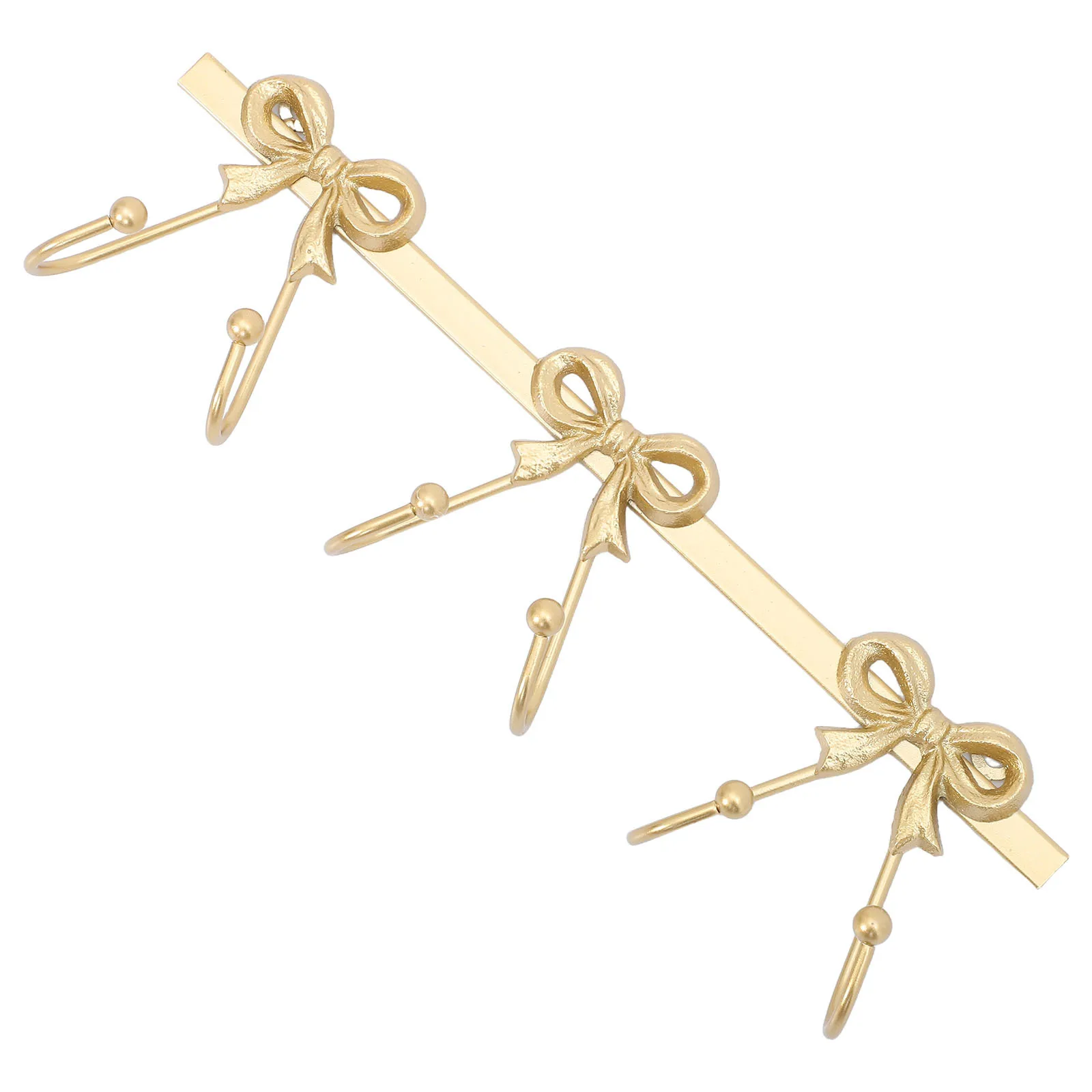 

Farmhouse Metal Bowknot Hook Gold Wall Mounted Towel Organizer Bathroom Storage Coat Hat Bag Rack Bowknot Wall Hook