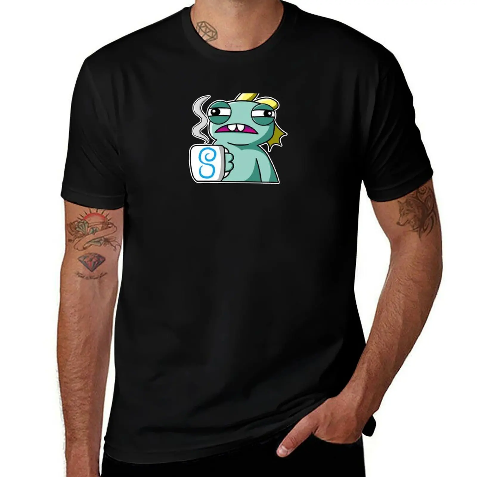 

Tired Murloc Needs Coffee T-Shirt t shirt men 100% cotton luxury brand t shirt man luxury T-Shirt