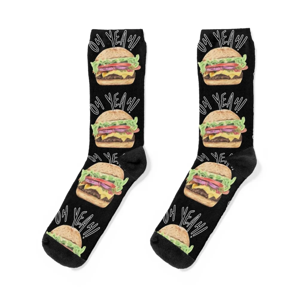 

Juicy and delicious burger burger lover Socks Run funny gifts gym cycling Socks Men Women's