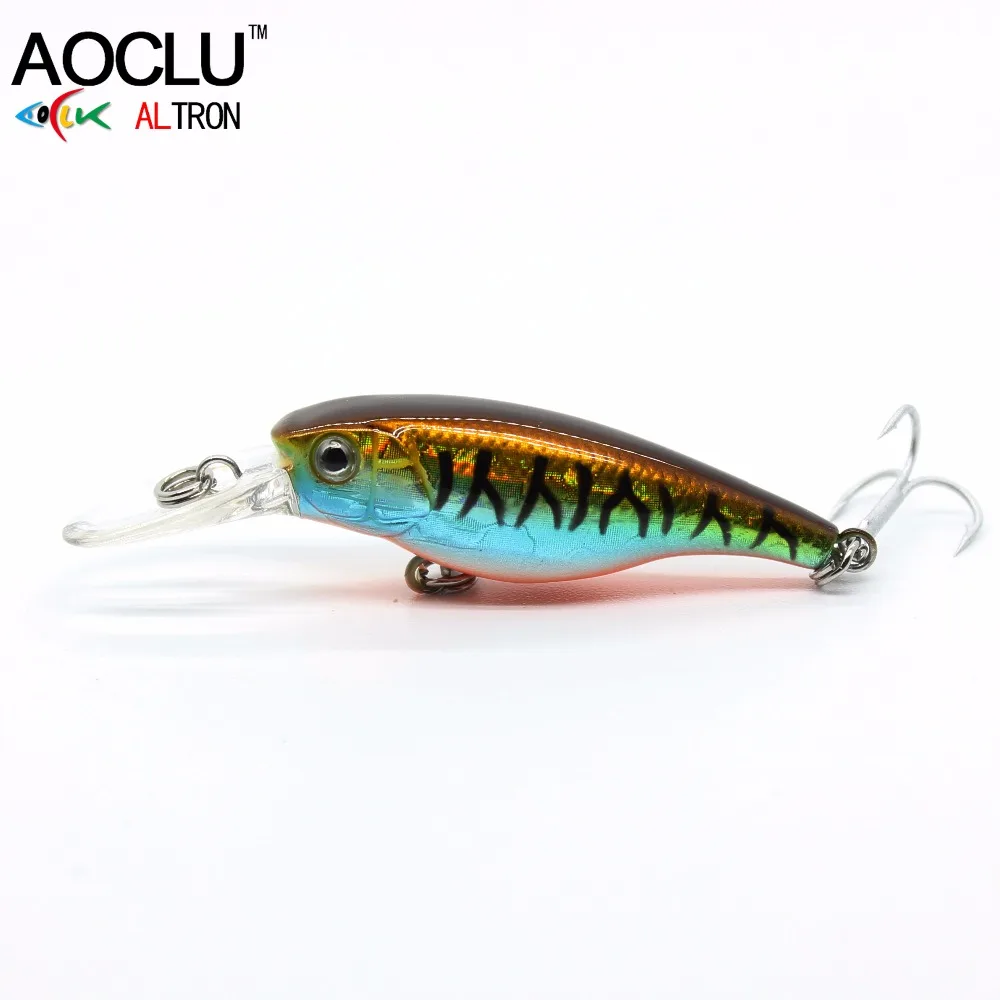 AOCLU Mini Shad 40mm 2.5g Hard Bait Small Minnow Crank Fishing Lures Deep Diver Swimmer Bass Trout Fresh Saltwater Tackle