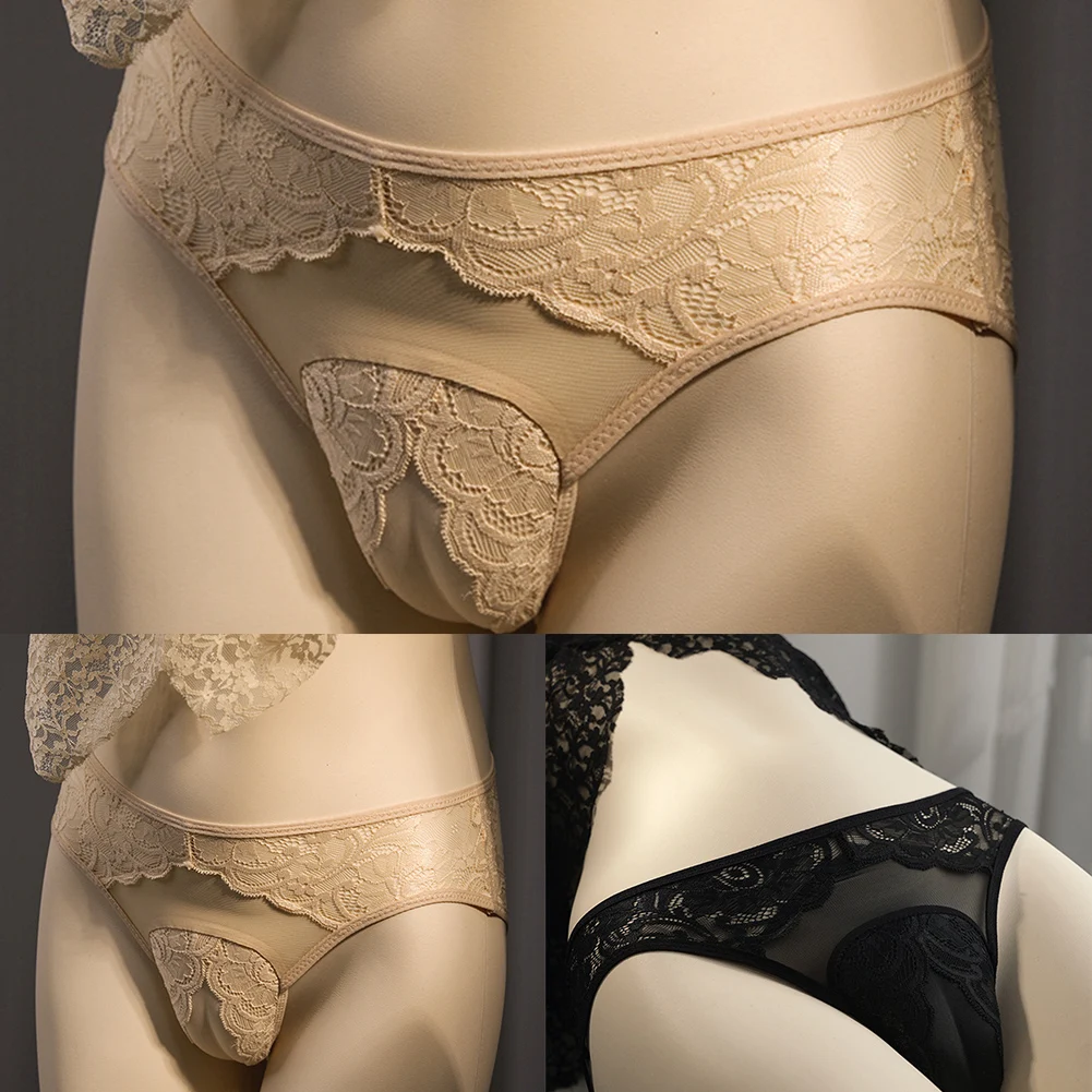 Sissy Open Back Hollow Out Panties Men Hiding Gaff Lace Crossdresser Transgender Shaping Panties Low Waist - Image 6