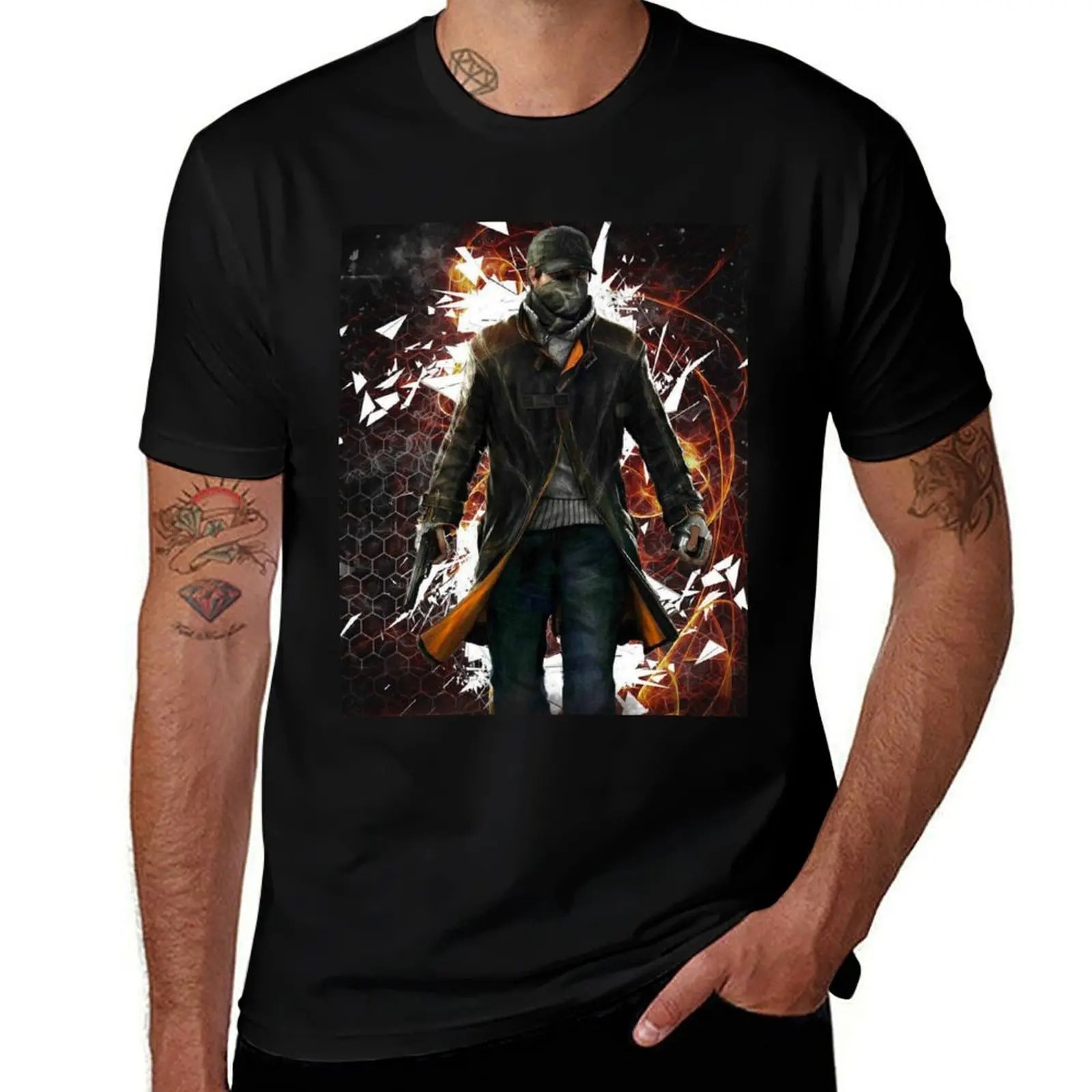 Personalize Sticker / Pin Button / Case / Mask Sock Backpack T-Shirt t shirts for man slim fit T-Shirt