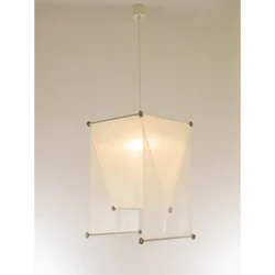 Japanese Style Silent Wind Chandelier Retro Fabric Hanging Lamp Curtain Pendant Lights Living Room Dining Room Bedroom Lamp